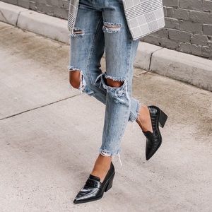 Jo Mercer Croc Mid Heels